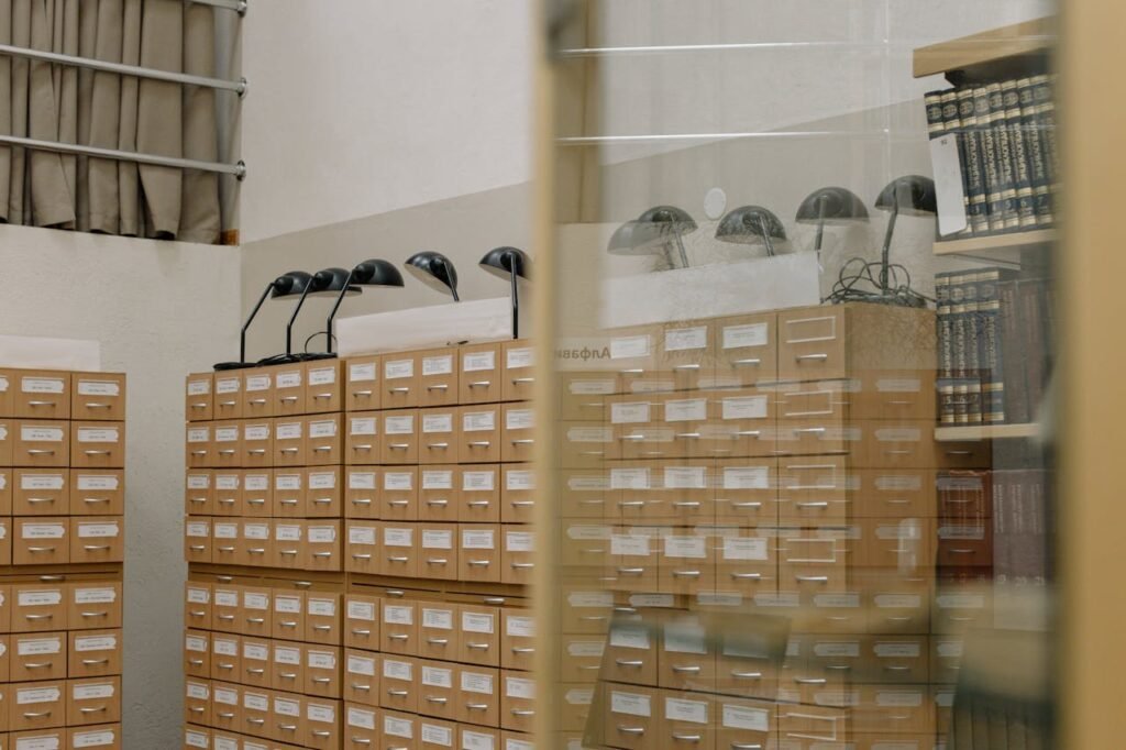 An Organized Brown Wooden Drawers